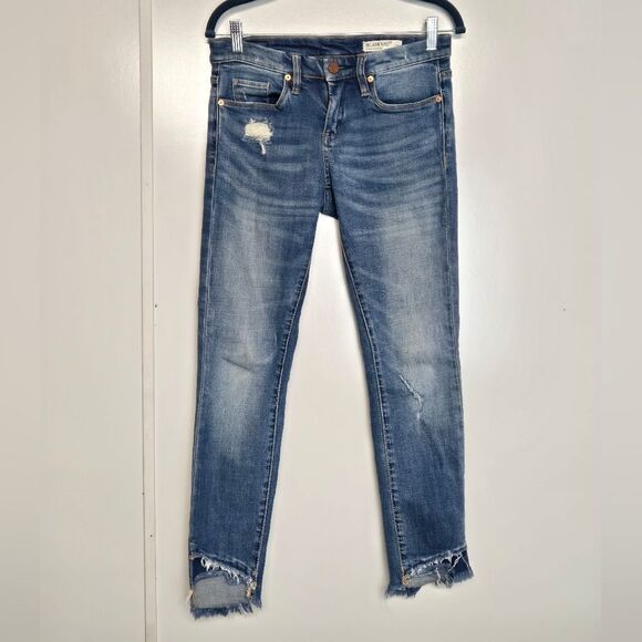 BlankNYC Skinny Classique Distressed Raw Hem Jeans - Picture 1 of 9